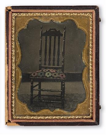 (CASED IMAGES--TINTYPES) A group of approximately 50 tintypes, including occupationals, a banner woman, firemen, a sea captain, beloved